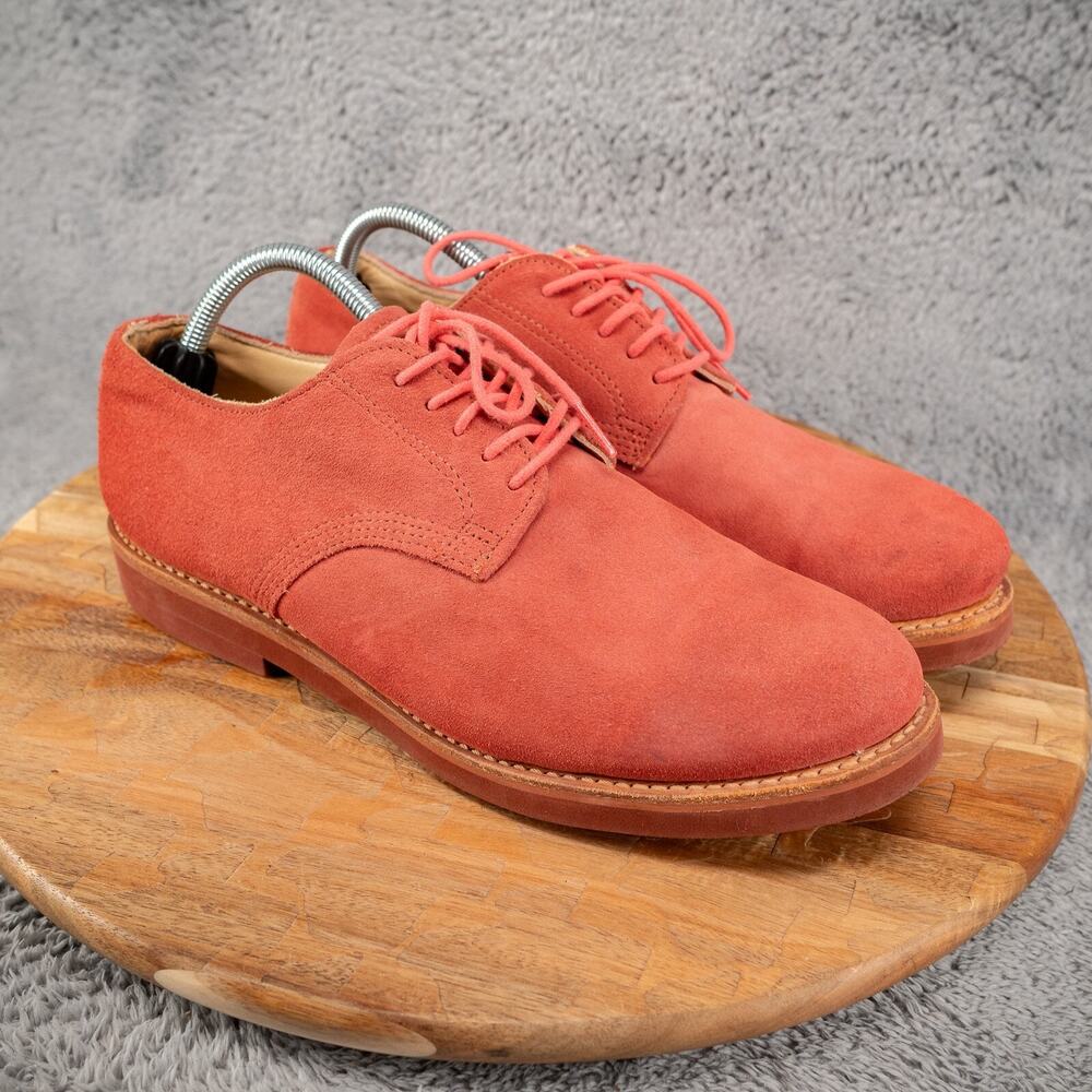 WALK-OVER Men's Derby Oxford Vintage Peach Salmon Suede Shoes Sz 9 M‎